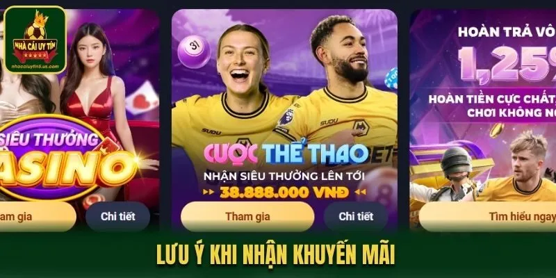 Lưu ý khi nhận khuyến mãi